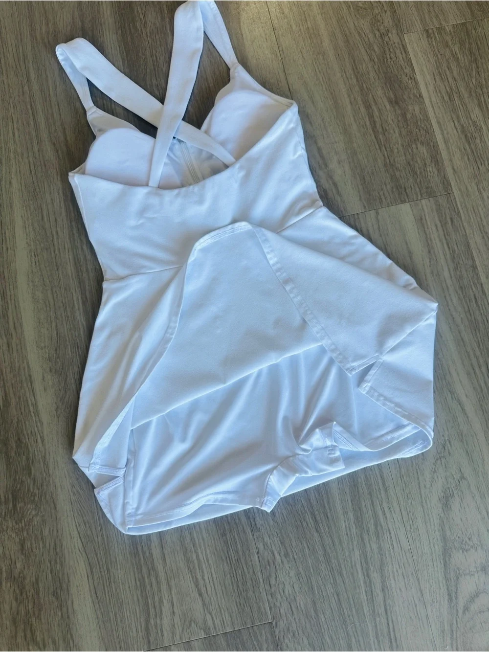 ALO Yoga Showcase Zip Tennis Dress White Small Alosoft